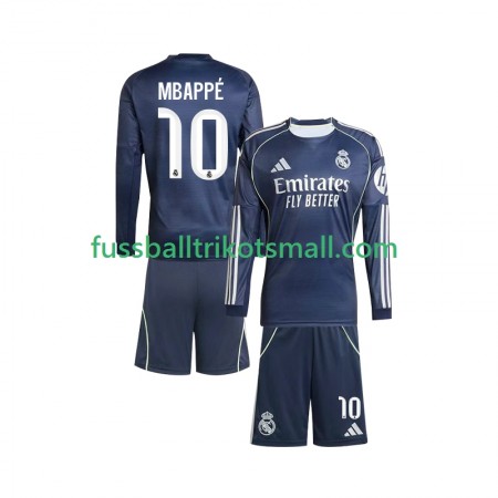 Fußballtrikots Real Madrid Kylian Mbappé 10 Kinder 2025-2026 Langarm Auswärts-trikot kaufen